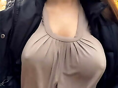 Hard Nipples Through Shirt, Outside. (short taunt)