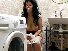 milf is not shy when they look at her in the toilet and asks for bang-out in her caboose and cum in anal