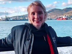 Blonde Public Blowjob Dinky and Cum Swallow at the Lighthouse