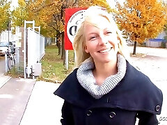 Uber-cute German College Girl Picked Up and Torn Up at Casting by Ugly Guy
