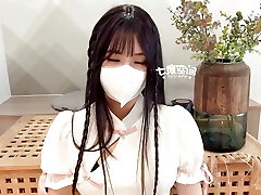 QDOG012 - Insane Asian Teen gives a Drooly Blowjob and gets her Fit body Fucked