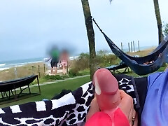 After her handjob, I came right on the beach in front of vacationers!
