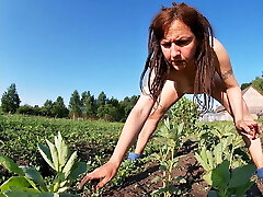 Farmer's Wife Wanks in the Field