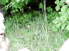 Dark haired German bombshell pleasing two old cocks outdoors Dark haired German bombshell pleasing two old cocks outdoors