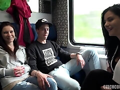 Alex Black - Young Couple Got Agreed To Have Fourway With Us On Crowded Train For Money Watch Full Video In 1080p Streamvid.net