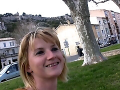 Cute French teen is doing an rectal casting in her hometown