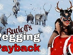 Rudolph Pegs Santa Pegging Payback Miss Raven Training Zero Yam-sized Strap-on Strap On Female Dom FLR Male Slave BDSM Bondage