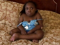 Black Midget with Big Tits and Nipples Gives Supah Hot Fellatios