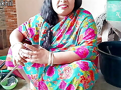 Desi stepmother gargles cum in mouth