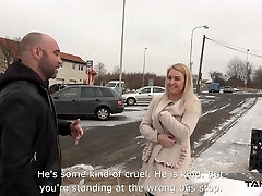 Bald headed guy likes fucking amateur blond chick with big boobies Allie