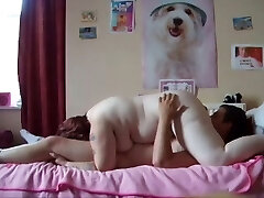 Flamboyant mature BBW gets her gash drilled doggy style
