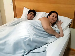 Step-mother visit stepson bed and riding cowgirl slut bbw