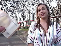 Bigboobs POV babe publicly gets screwed outdoor 4cash