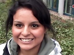 German virgin convinced to have sex at the first casting