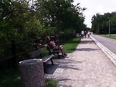 Sweet woman enjoys sex in public with a big fat schlong