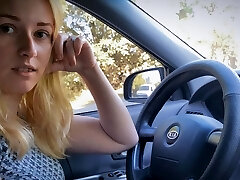 Helped the blonde fix the van and fucked her Helped the blonde fix the van and fucked her