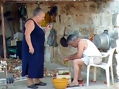 BBW italian Grandma Calls Granddad to shag