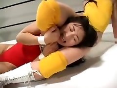 Japanese nymphs wrestling
