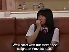 Subtitled insane Japanese mother CFNM soiree for shy stepdaughter