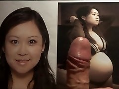 Cum tribute on pregnant chinese Jacqui