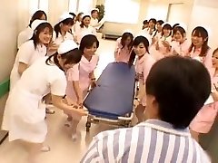 Japanese nurses in a hot gangbang