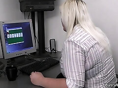 Boss fucks uber-cute blonde plumper Boss fucks uber-cute blonde plumper