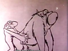 Funny Cunt Penetrating Cartoon Sex (1960s Vintage)