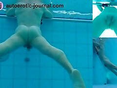 Underwater Massage Jet Ejaculation In A Public Spa Pool
