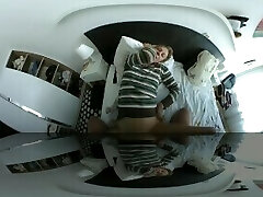 Cute teen enjoys fingering and sensual orgasm creampie VR