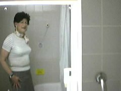 Flirting on cam in bosses toilet