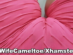 Enormous cameltoe and micro short