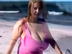 the biggest boobs on the beach