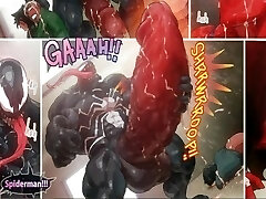 Spiderman Cum Inflation - Spiderman X Venom Abdomen inflation Hentai