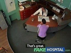 FakeHospital Doctor faces sexy brunette from insurance company