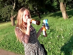 Mila in amateur girl with blonde hair sucks and nails