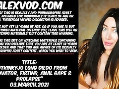 hotkinkyjo long gode de sinnovator, renflement du ventre, fisting, anal gape & prolapsus