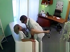 Sexy Blonde Nurse Plumbed By Doctor In His Office