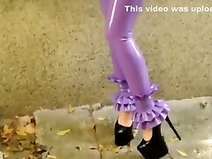 Horny homemade Latex, Solo Girl sex pinch