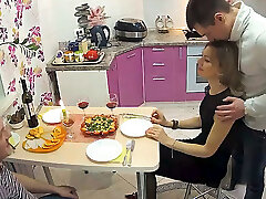 Cuckold, Sexy Cutie Wife in threesome Sex With Paramour & Husband