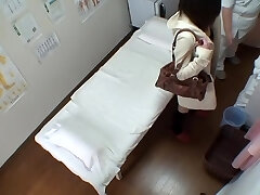 Voyeur massage video of lovely Japanese drilled with fingers