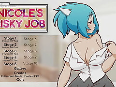 Nicole Risky Job Manga Porn game PornPlay Ep.4 the camgirl masturbated while staring at her tits exposed