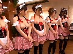 5 Japanese Babes in Costume with Big Melons to Play With