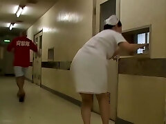 Chubby nurse got her insane bottom sharked in the corridor