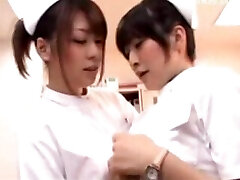 Young Nurse Rubbing Her Pussy With Pen Her Colleauge Joins Her Kissing Petting Tits