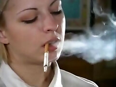 Crazy Smoking Schoolgirl can't get enogh Smoke