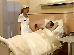 Nubile nurse Tyra Misoux gives her patient a nice blowjob