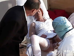 Wooly french mature bride gets her ass ravaged and fist fucked