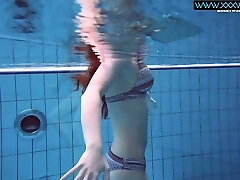 Gigantic bouncing tits underwater
