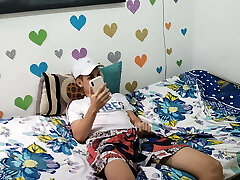 MY STEPBROTHER DIDN'T WANT TO ACCOMPANY ME TO THE POOL TO Tear Up ME AND Jizz ON MY FACE