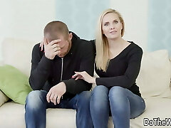 Cuck Silently Watches His Wife Klara Take Dick Like a Super-naughty Slut